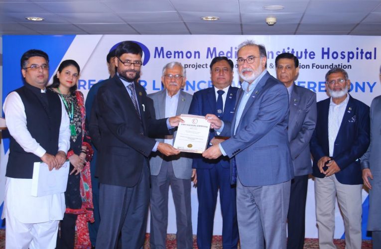 Sindh Healthcare Commission awards regular licence to Memon Medical Institute Hospital
