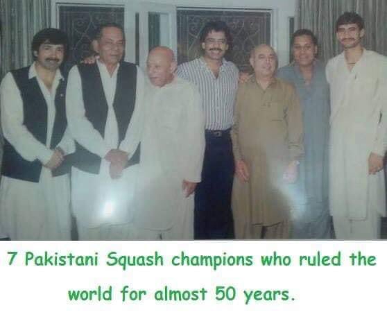 A Very Unique Picture Of 7 World Champion Of Squash From The Same City, Peshawar