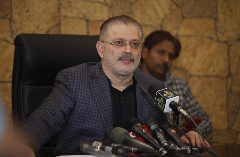Press conference of Minister of Information, Transport and Mass Transit Sindh Sharjeel Inam Memon.