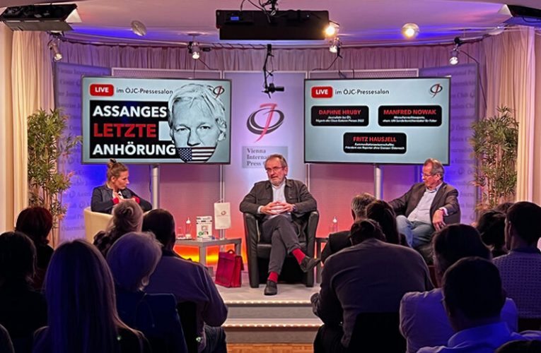 An evening for press freedom and for Julian Assange, ÖJC is actively supporting the global efforts for the release of Julian Assange: