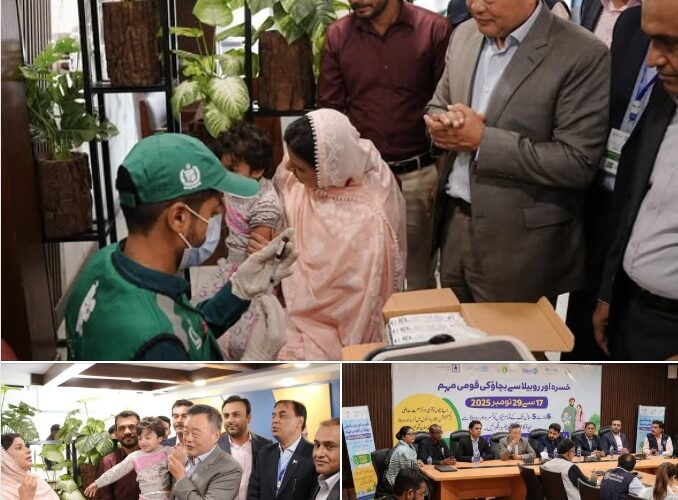 World Health Organization- Pakistan @WHOPakistan Representative Dr. Luo Dapeng was in Sindh, with the teams implementing the #MeaslesRubella vaccination campaign to protect 8 million children in the province from these deadly diseases