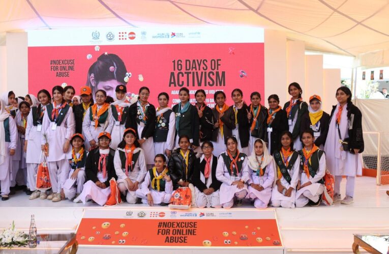 UNICEF, together with the Ministry of Human Rights, United Nations – Pakistan, UN Women Pakistan and partners, marked the 16 Days of Activism against Gender-Based Violence (25 Nov–10 Dec)