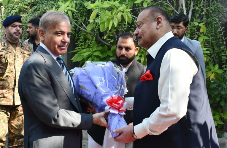 Prime Minister Muhammad Shehbaz Sharif visits the residence of MNA Abdul Qadir Patel in Karachi.