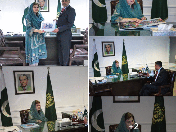 Brig (R) Dr. Muhammad Hanif, S.I., Principal, Dr. A. Q. Khan School & College, Bahria Town Phase 8, called on Ms. Farah Naz Akbar, Parliamentary Secretary, Ministry of Federal Education & Professional Training.