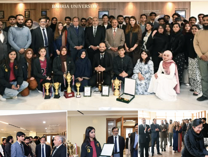 Vice Admiral Abid Hameed HI(M), Rector Bahria University, engaged with the dynamic student clubs to acknowledge and celebrate their remarkable achievements in diverse outbound activities.