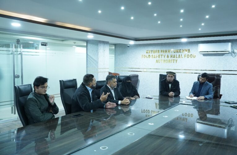 A consultative meeting on industrially produced trans fatty acids (iTFA) mitigation was held on December 11, 2025, at the Khyber Pakhtunkhwa Food Safety & Halal Food Authority (KPFS&HFA) between Director General Mr. Muhammad Wasif Saeed and a distinguished delegation from the Department of Food Science & Technology, University of Karachi