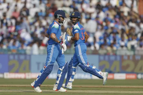 Kohli and Gaikwad Shine as India Post 358 in 2nd ODI