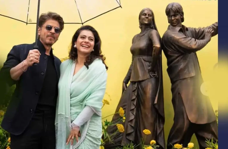 London Unveils Statue of Bollywood Icons Shah Rukh Khan and Kajol
