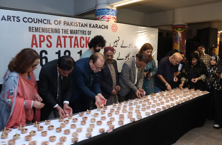 Remembering the beloved martyrs of the APS School Massacre on 16th December, 2014 at the Arts Council of Pakistan, Karachi.