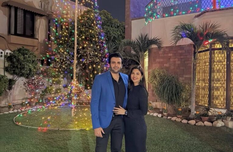 Sunita Marshal and Hassan Ahmed celebrating Christmas.