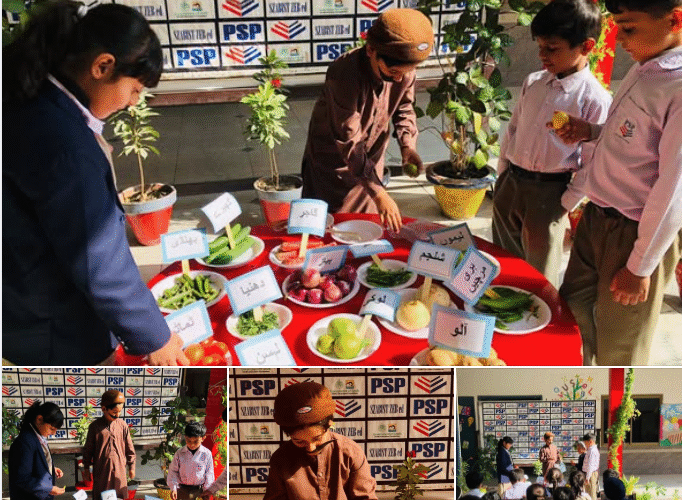 People’s School Program Junior Nawabshah Holds Interactive Vegetable Learning Activity