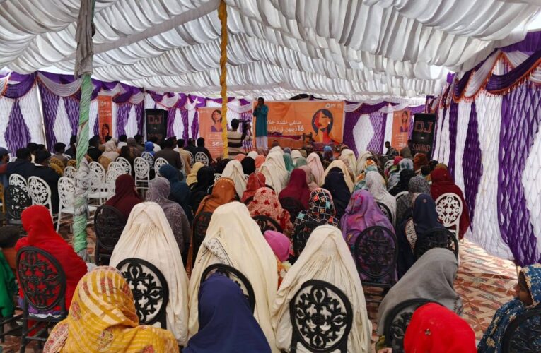 Theater Programme for 16 Days of Activism against Gender-Based Violence by SRSO – Sindh Rural Support Organization under Sindh People’s Housing For Flood Affectees funded Sindh Government.