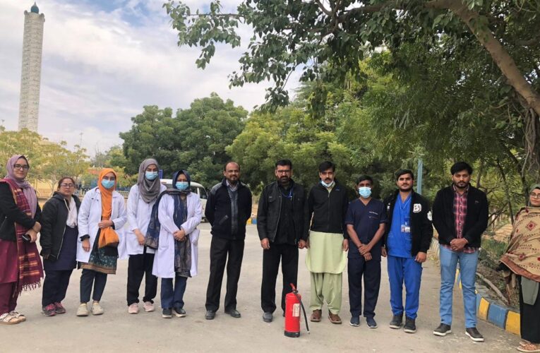 OICD Dow University Conducts Fire Safety Drill for Doctors and Staff