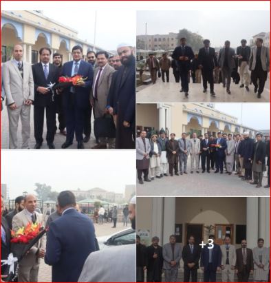 Professor Dr. Muhammad Zia ul Haq, Vice Chancellor, University of Narowal has been welcomed by the Registrar, Dr. Muhammad Anwer along with principal officers of the University