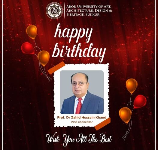 Happy Birthday to our visionary Vice Chancellor, Prof. Dr Zahid Hussain Khand
