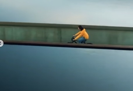 Belgium has a bike path where you literally cycle through water