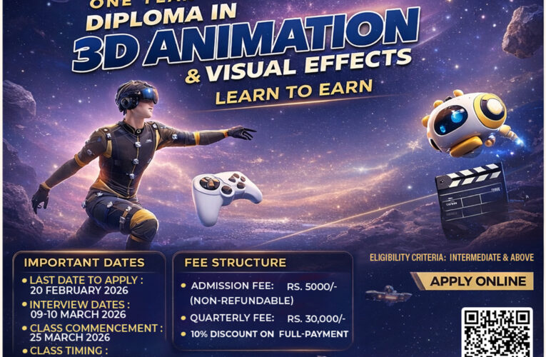 Sukkur IBA University Launches One-Year Diploma in 3D Animation & Visual Effects