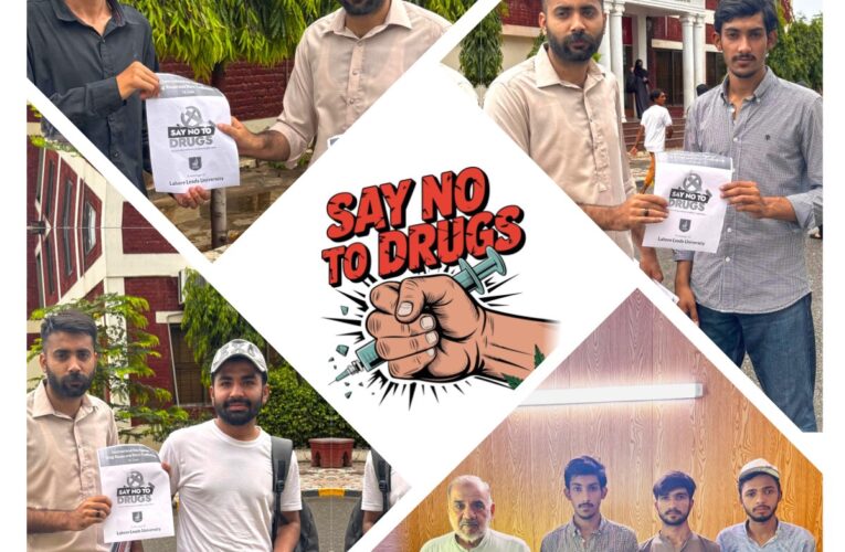 Students Lead Impactful “Say No to Drugs” Campaign at Lahore Leads University