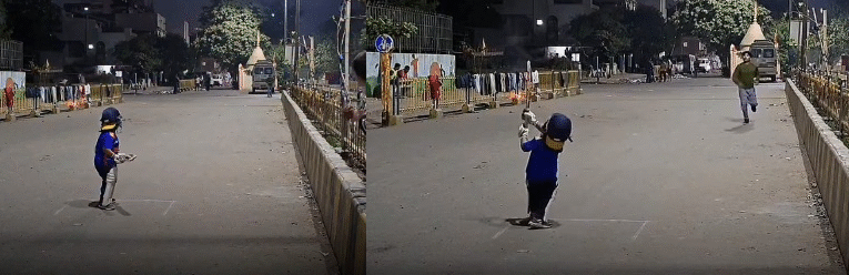 Four year old boy stuns internet with incredible perfect pull shot on roadside pitch