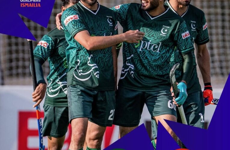 Pakistan win a nine-goal thriller against Asian rivals China in their first match at the FIH Hockey World Cup Qualifier