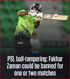 If found guilty of a first offence, Fakhar could face a ban of one or two PSL matches