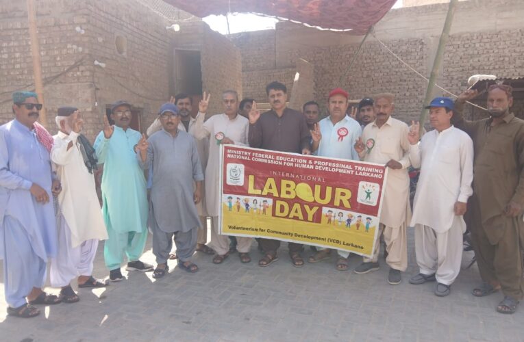 NCHD Larkana Holds Labour Day Rally to Honour Workers